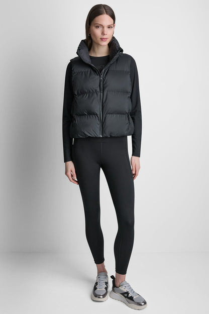 PUFFER MOCK NECK VEST
