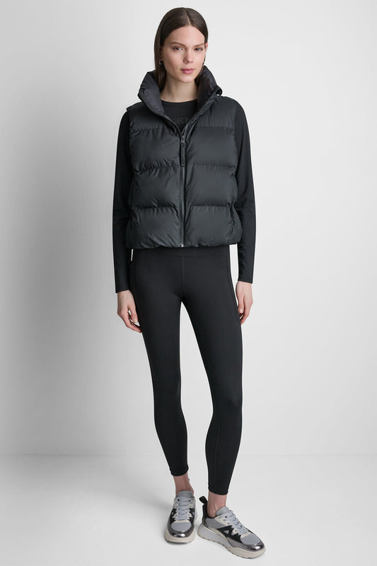 PUFFER MOCK NECK VEST