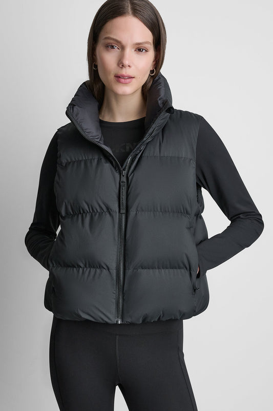 PUFFER MOCK NECK VEST
