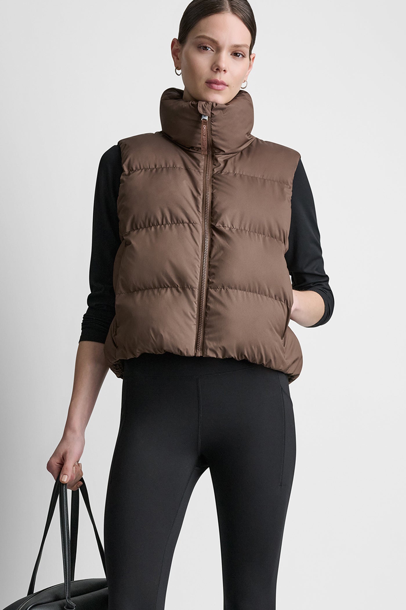 PUFFER MOCK NECK VEST