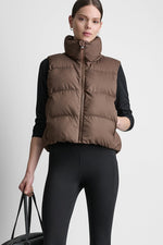 PUFFER MOCK NECK VEST