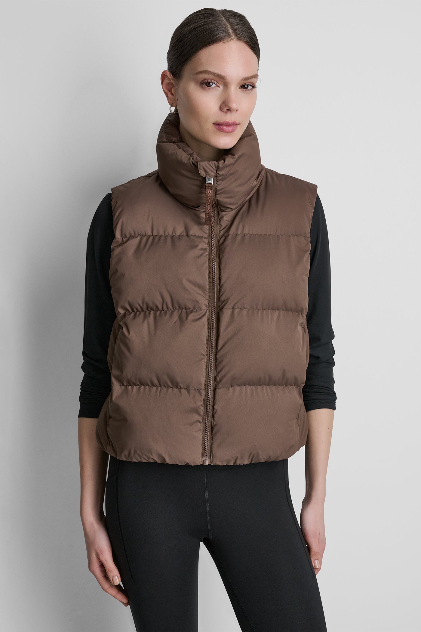 PUFFER MOCK NECK VEST