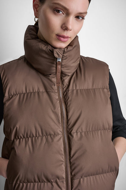 PUFFER MOCK NECK VEST