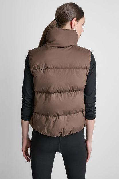 PUFFER MOCK NECK VEST