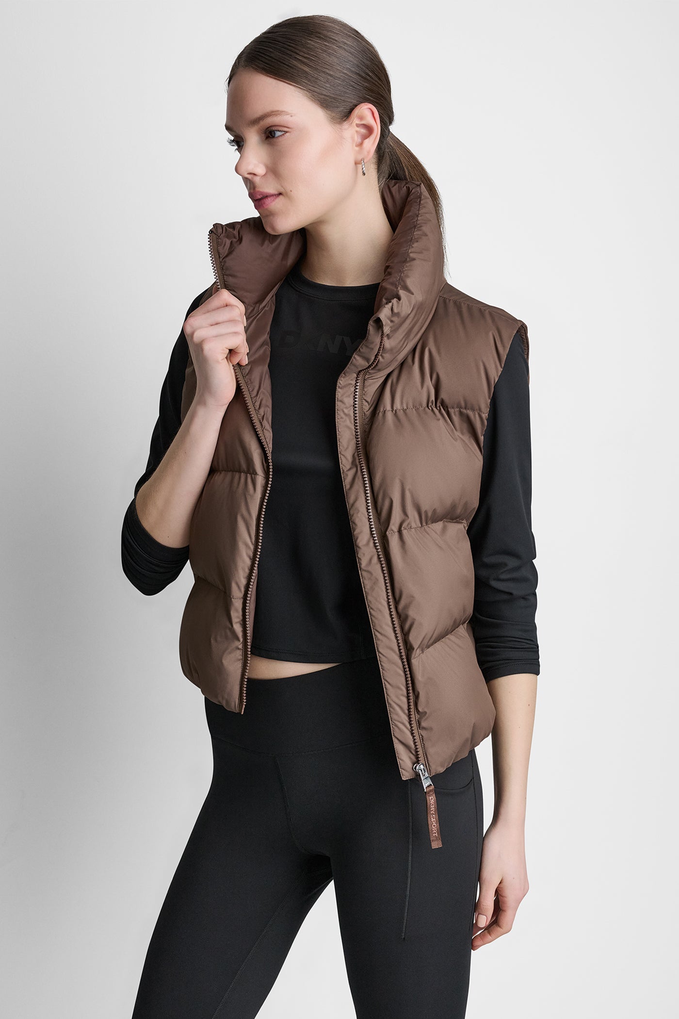 PUFFER MOCK NECK VEST
