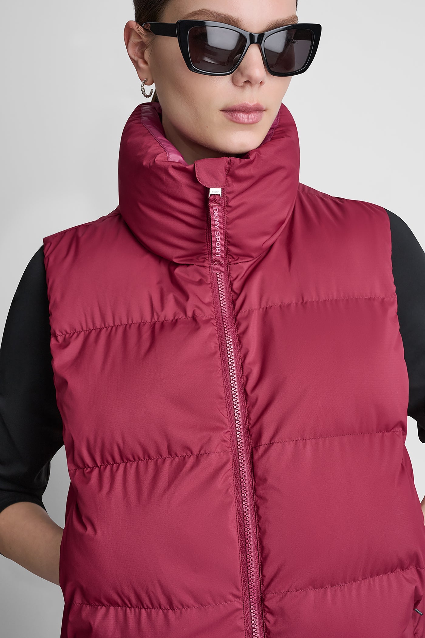 PUFFER MOCK NECK VEST
