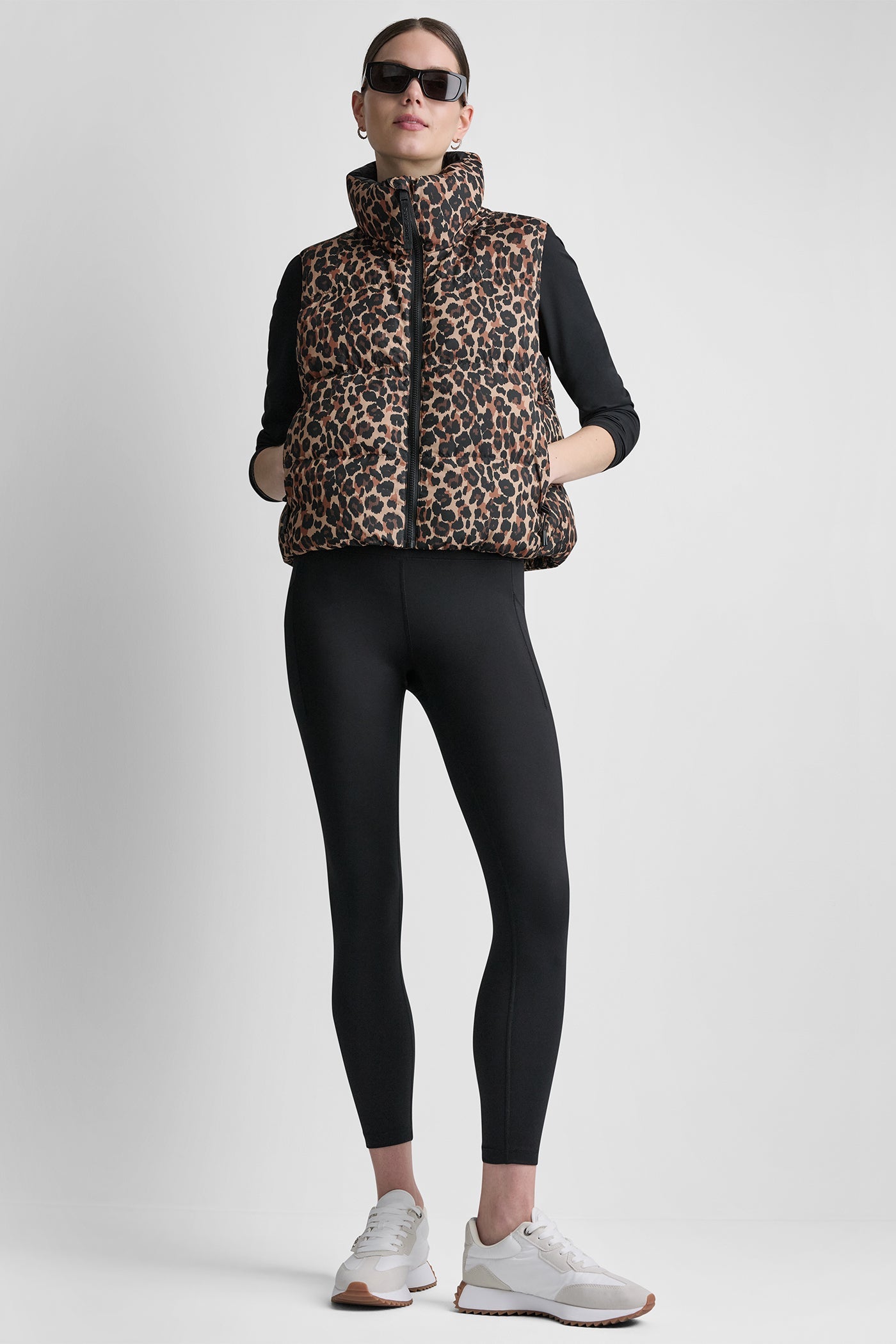 PRINTED MOCK NECK VEST