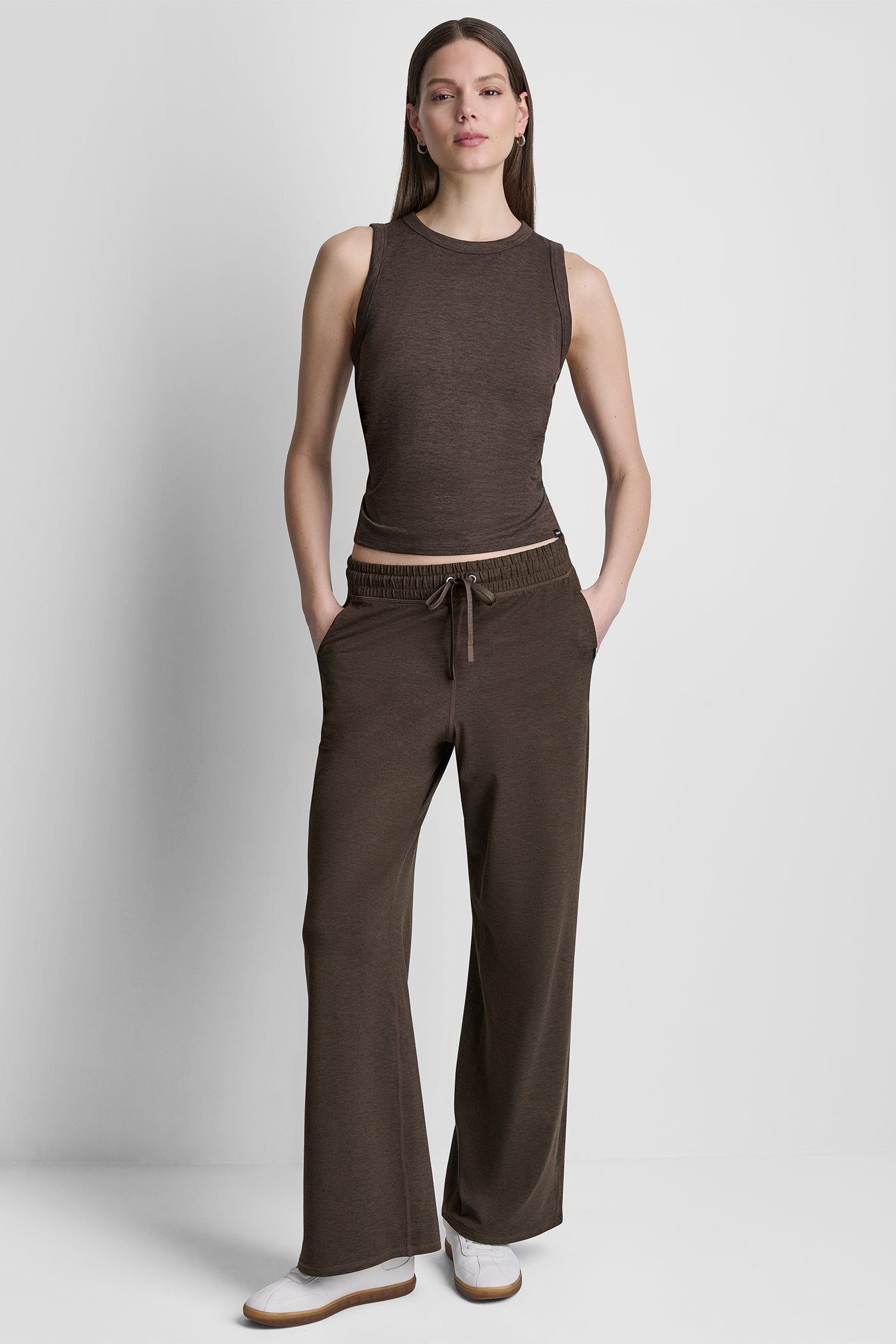 SPACEDYE TANK WITH RUCHING