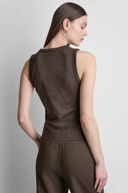 SPACEDYE TANK WITH RUCHING