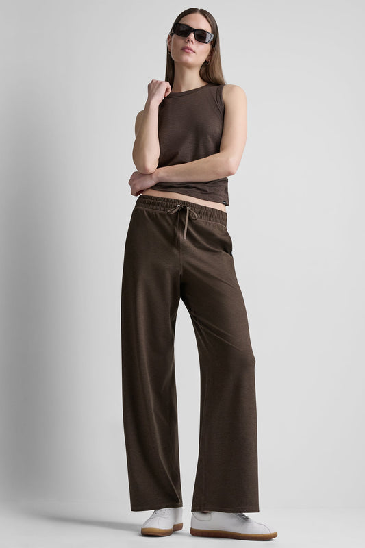 MID-RISE SPACEDYE WIDE LEG PANT