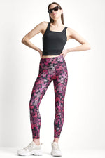 HIGH-RISE LOGO-JACQUARD 7/8-LENGTH ELEVATE LEGGING