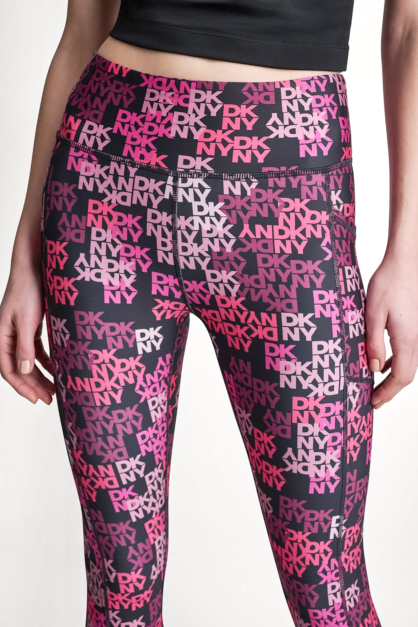 HIGH-RISE LOGO-JACQUARD 7/8-LENGTH ELEVATE LEGGING