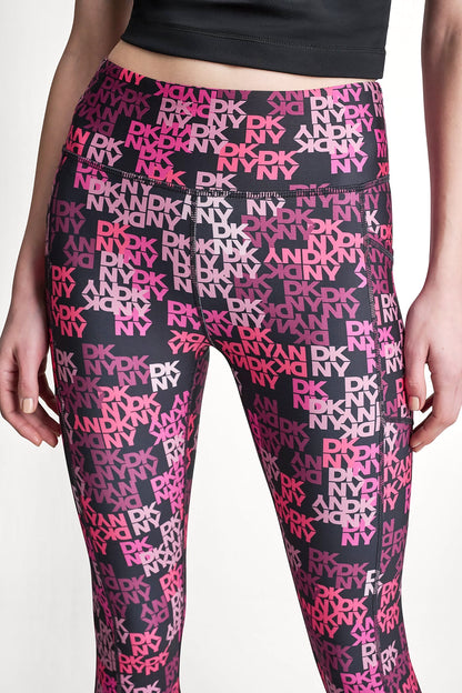 HIGH-RISE LOGO-JACQUARD 7/8-LENGTH ELEVATE LEGGING