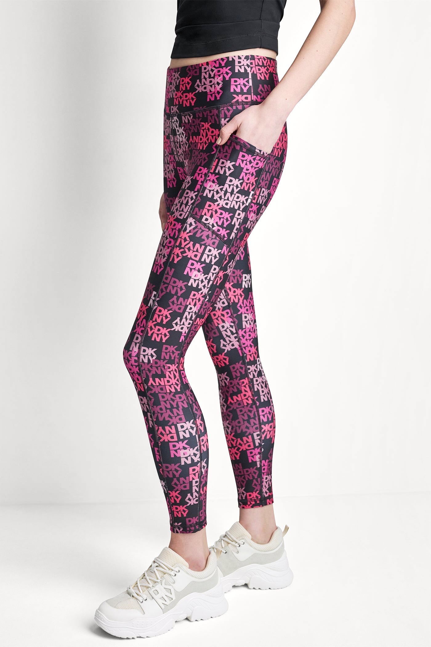 HIGH-RISE LOGO-JACQUARD 7/8-LENGTH ELEVATE LEGGING