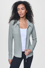 COTTON-BLEND SLUB WAFFLE-KNIT HOODIE