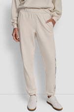 EXPLODED RHINESTONE VARISTY LOGO HIGH-RISE RELAXED