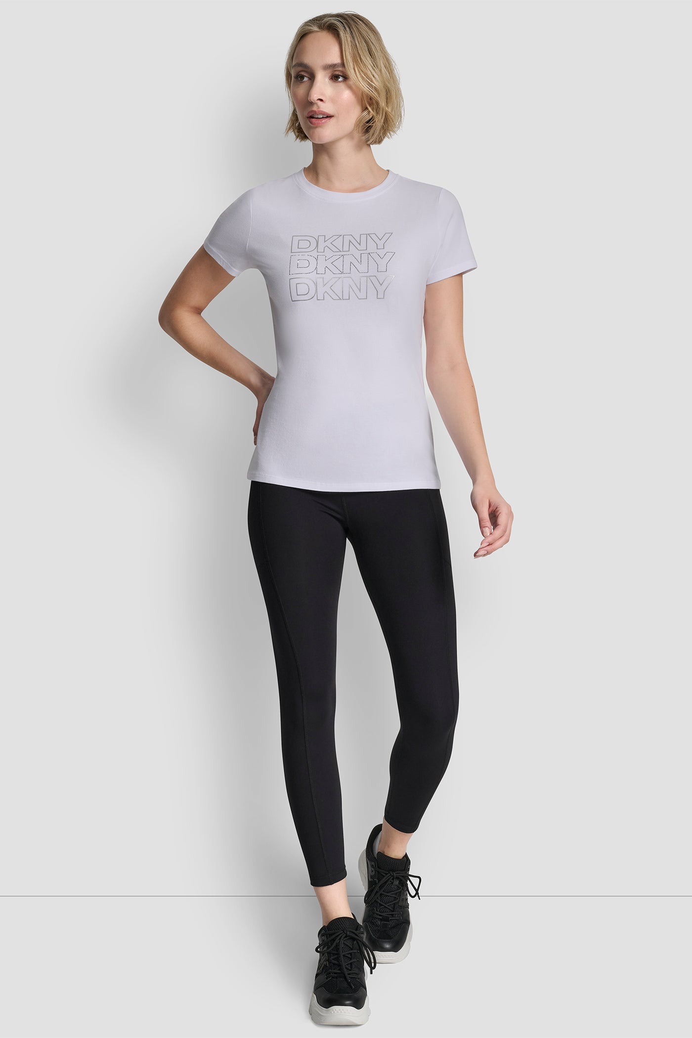 TRIPLE RHINESTONE FOIL LOGO TEE