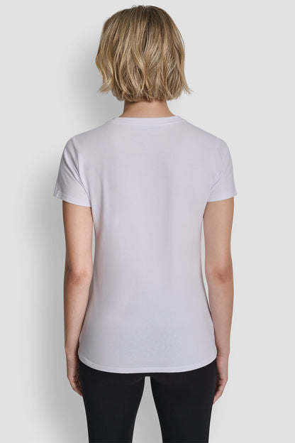 TRIPLE RHINESTONE FOIL LOGO TEE