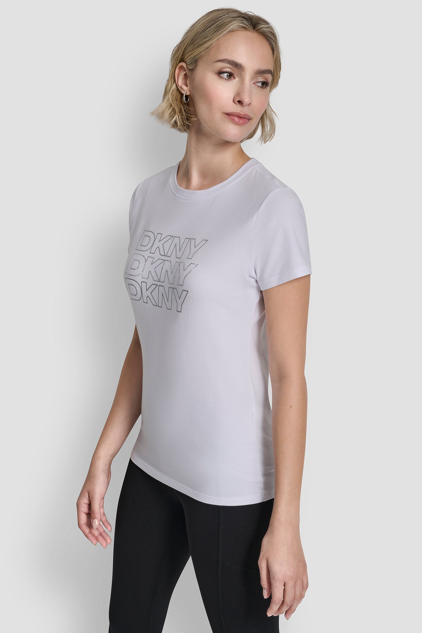 TRIPLE RHINESTONE FOIL LOGO TEE