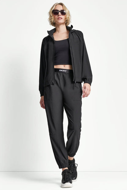 LOGO HOODED SHORT JACKET