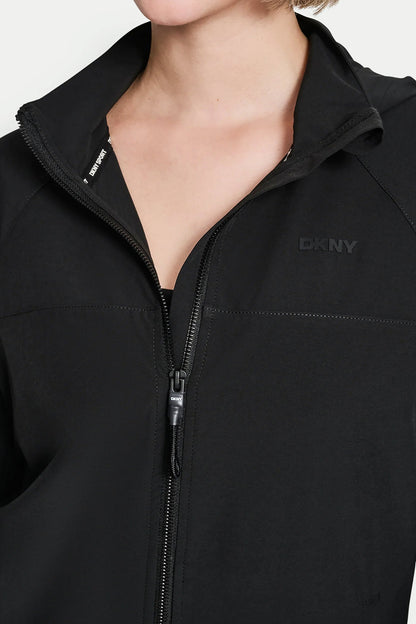 LOGO HOODED SHORT JACKET