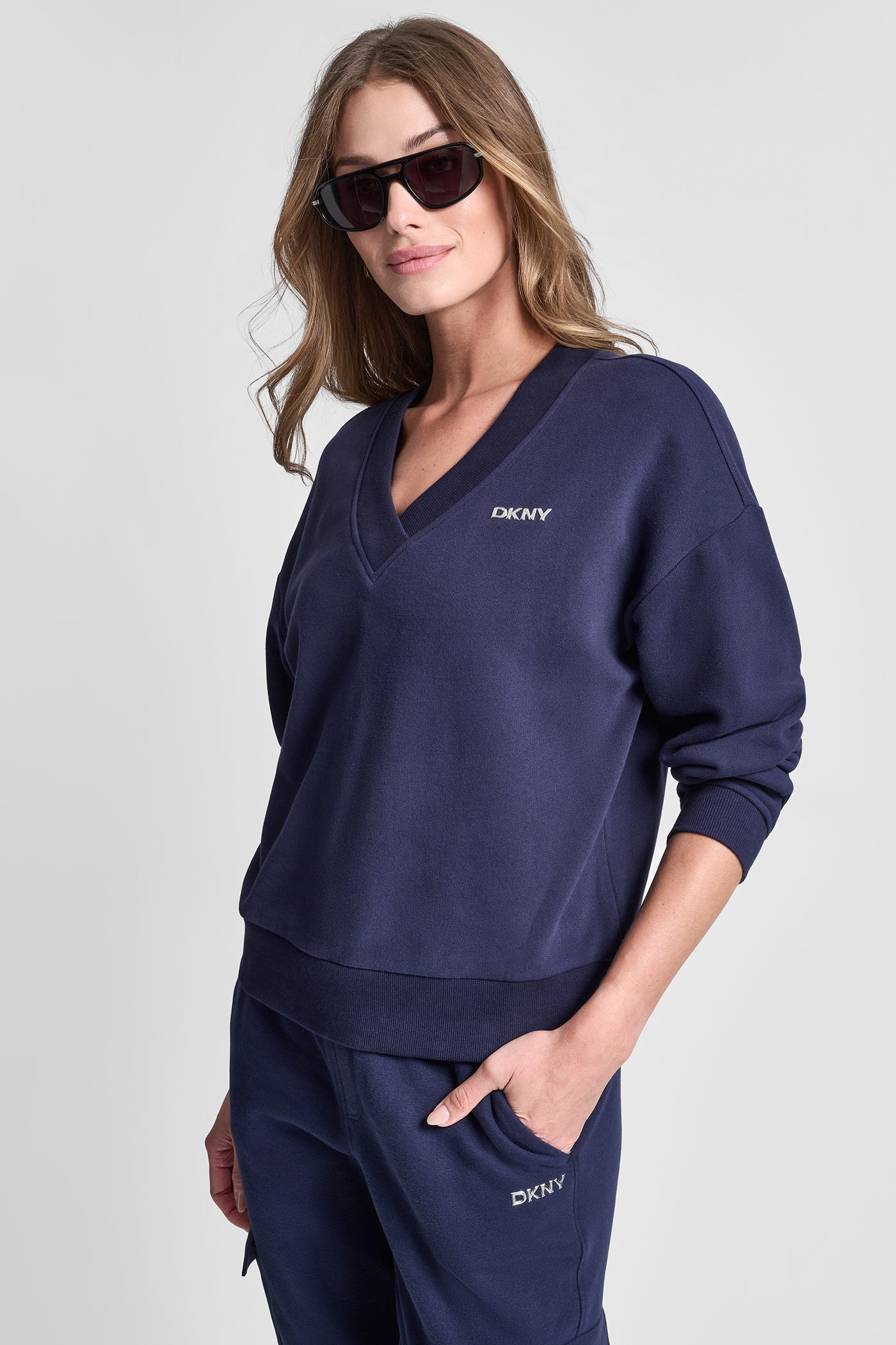 METALLIC LOGO SWEATSHIRT