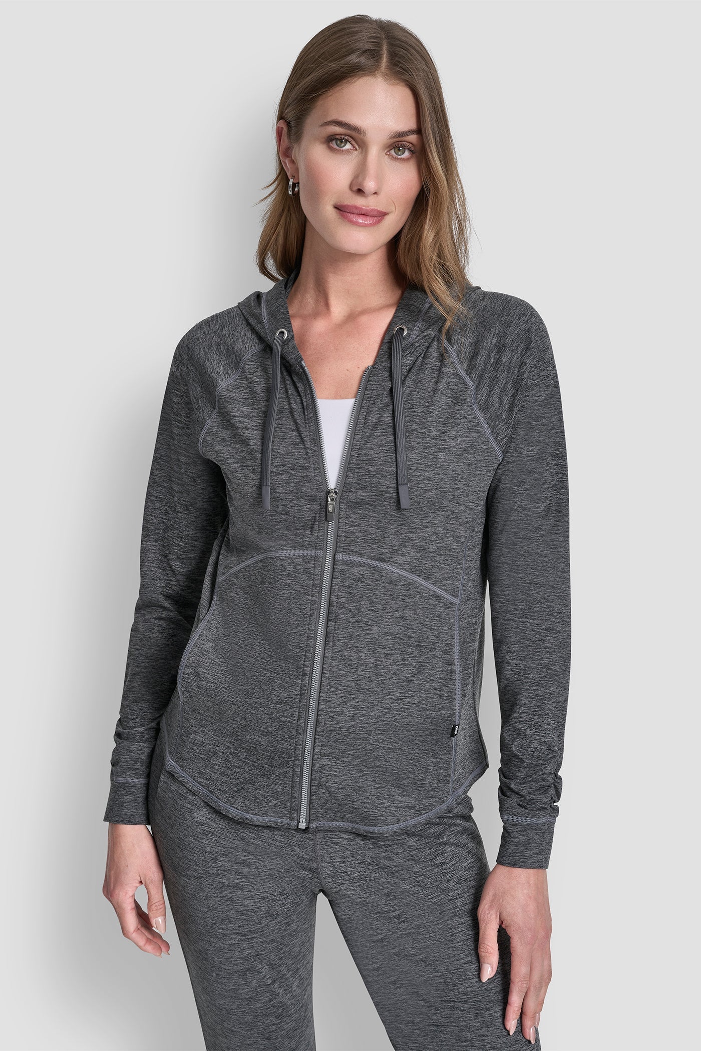 SPACE-DYED HOODED JACKET