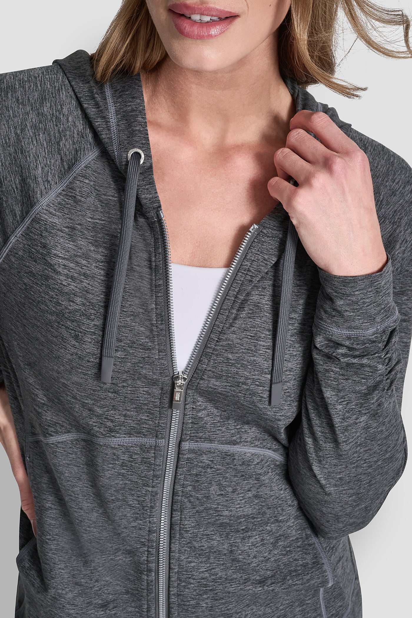 SPACE-DYED HOODED JACKET
