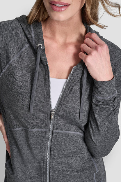 SPACE-DYED HOODED JACKET
