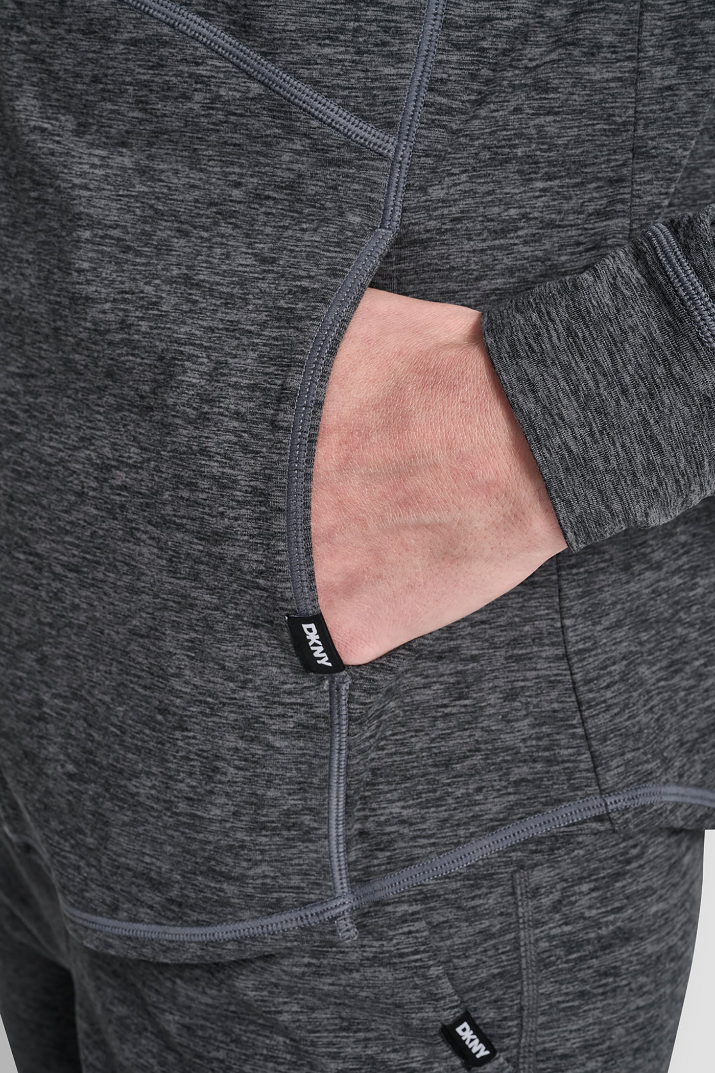 SPACE-DYED HOODED JACKET