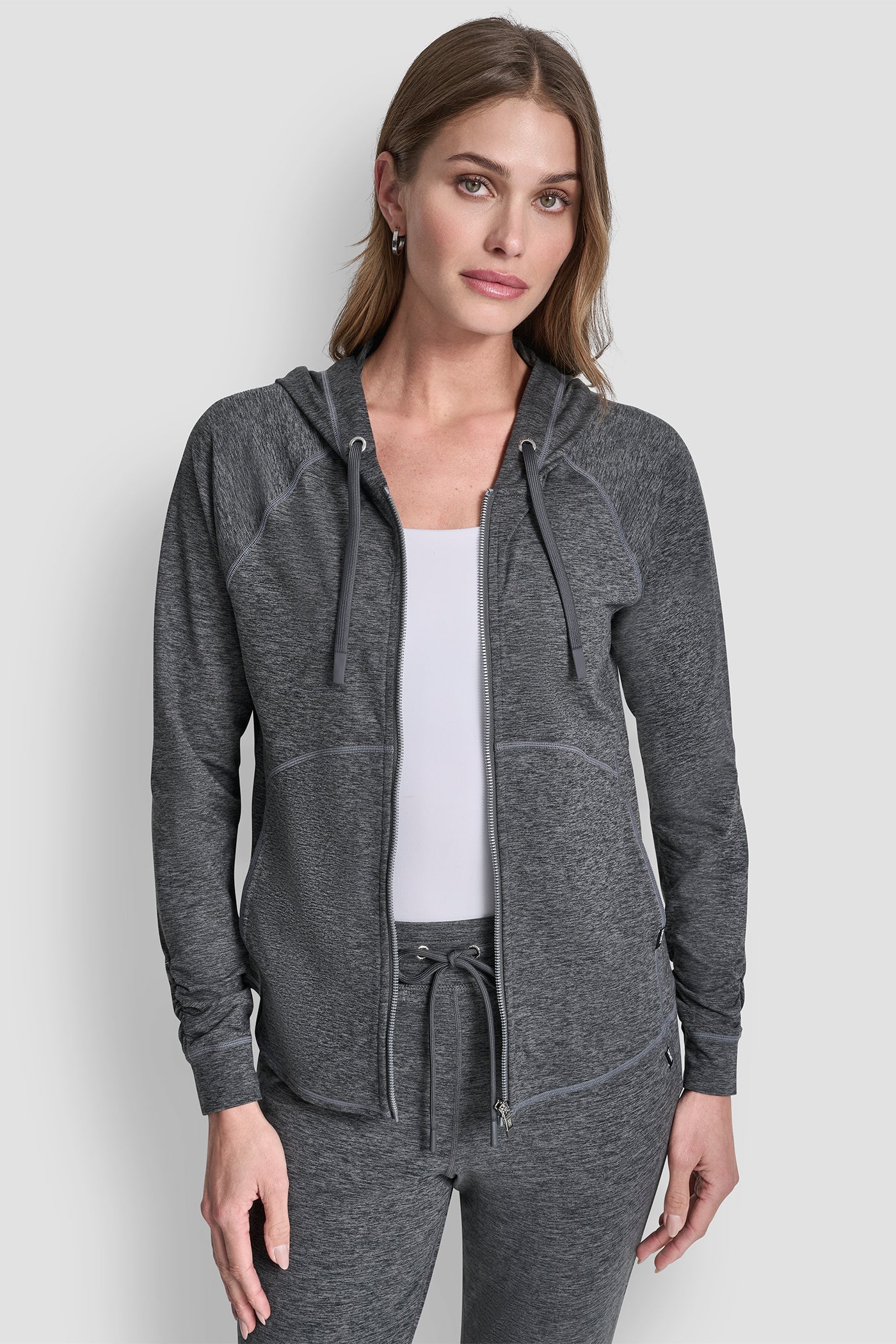 SPACE-DYED HOODED JACKET