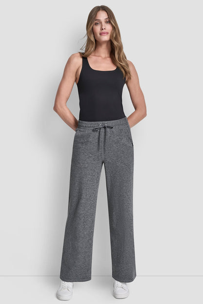 MID-RISE SPACE-DYED WIDE-LEG PANT
