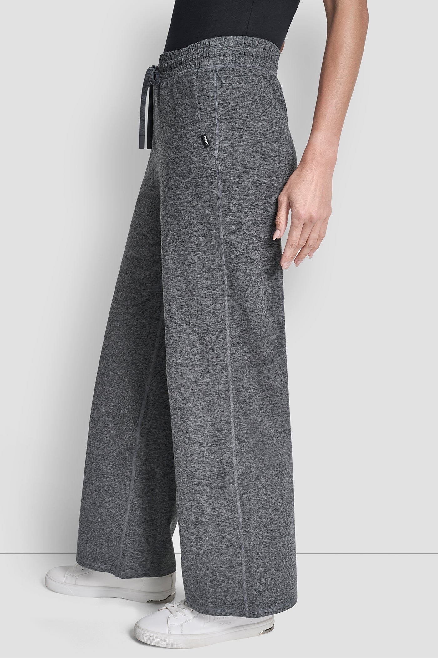 MID-RISE SPACE-DYED WIDE-LEG PANT