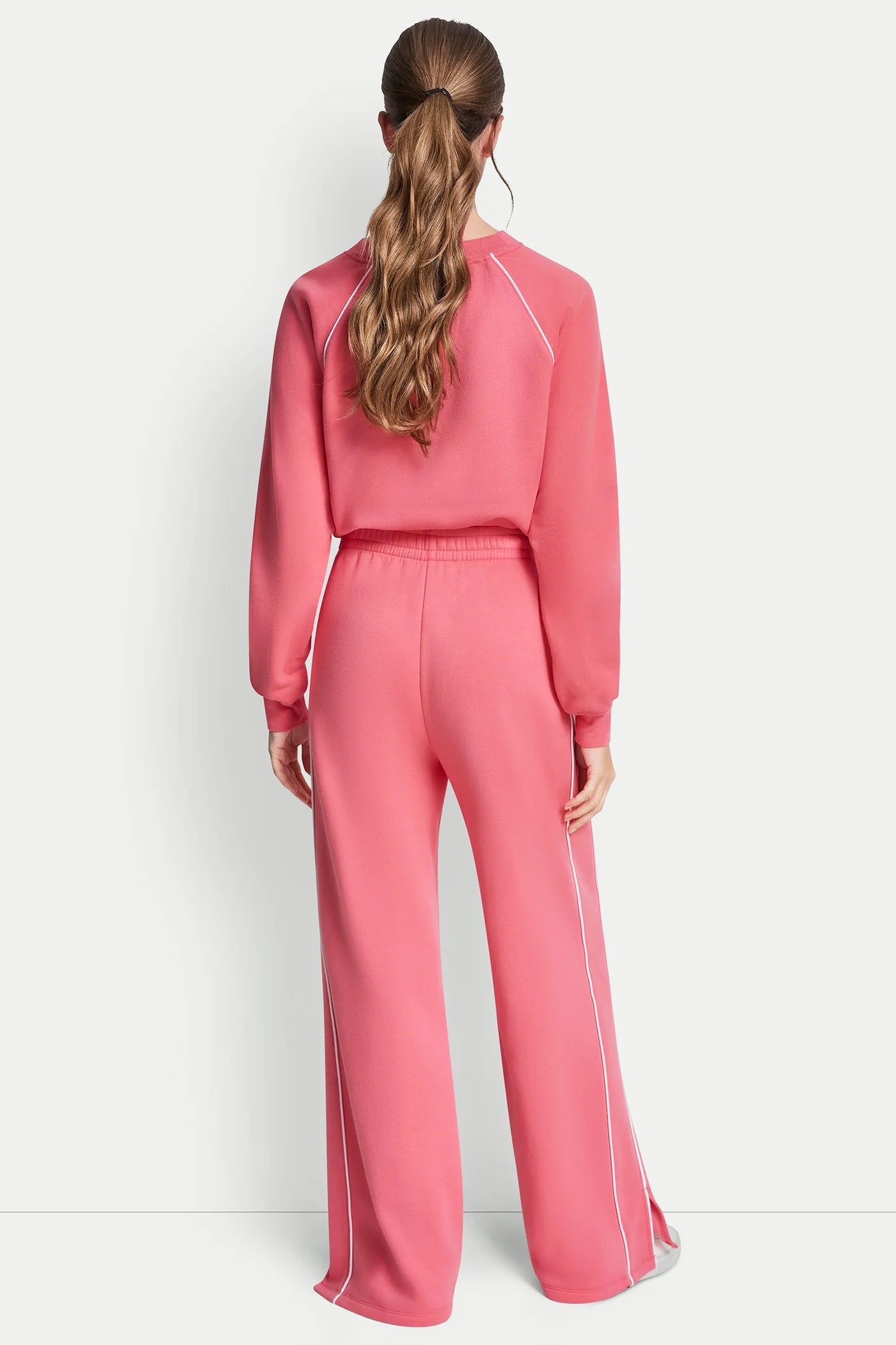 HIGH-RISE PIPED TRACK PANTS