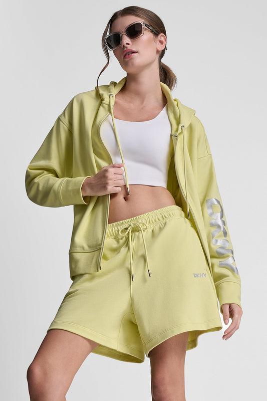 COTTON-BLEND FOIL LOGO HOODIE