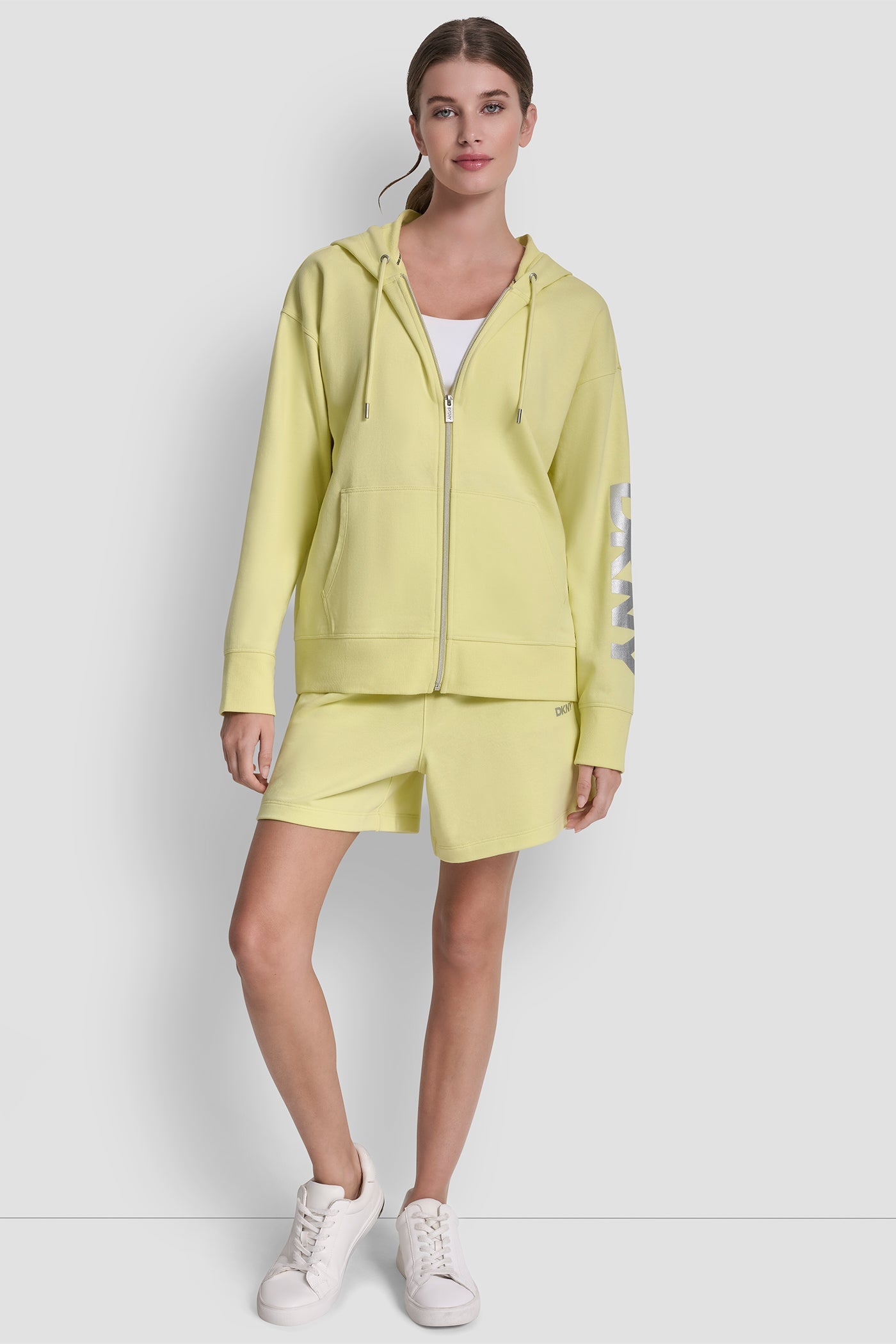 COTTON-BLEND FOIL LOGO HOODIE
