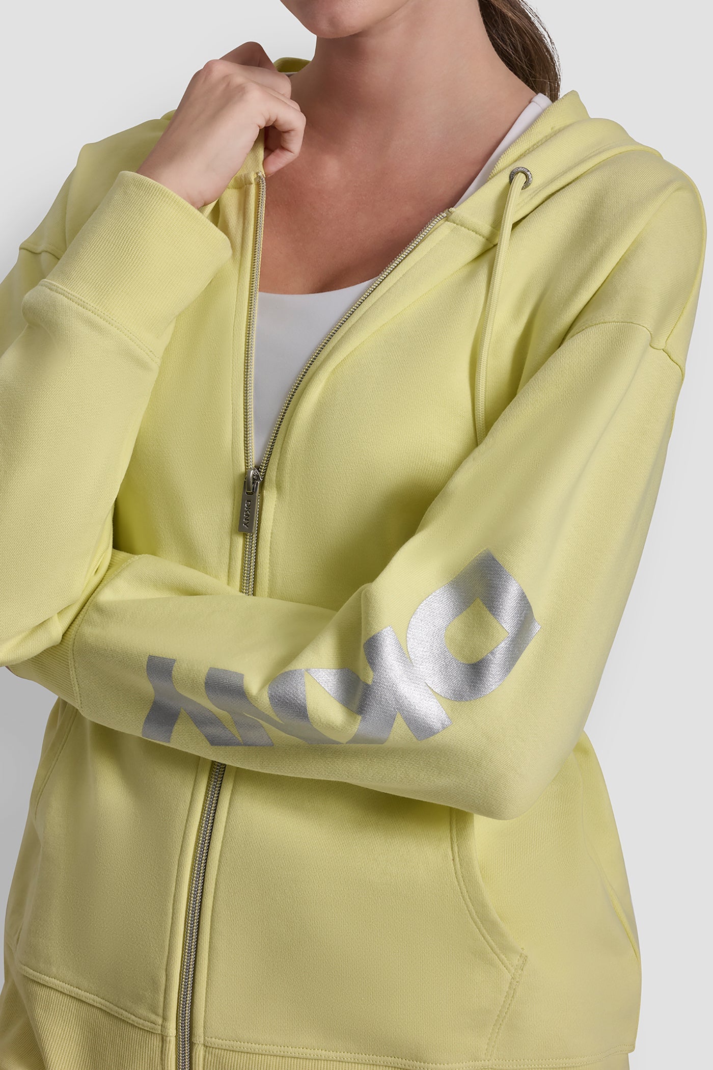 COTTON-BLEND FOIL LOGO HOODIE