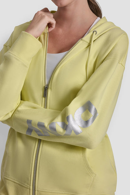 COTTON-BLEND FOIL LOGO HOODIE