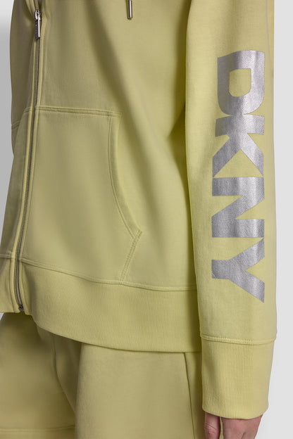 COTTON-BLEND FOIL LOGO HOODIE