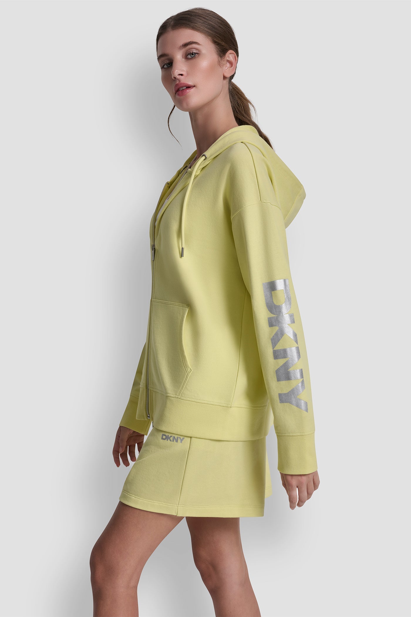 COTTON-BLEND FOIL LOGO HOODIE