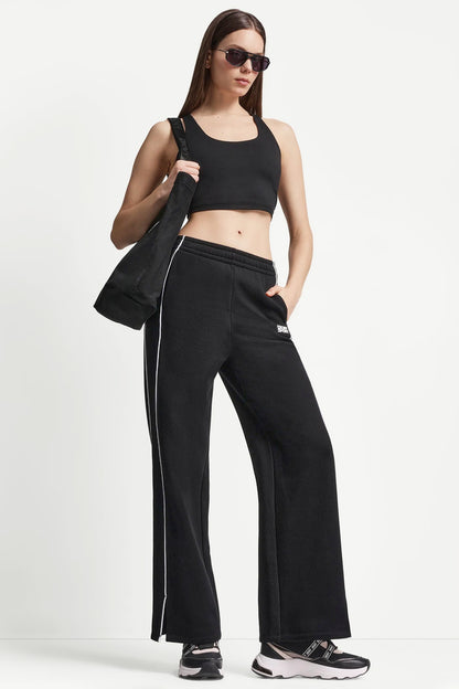 HIGH-RISE PIPED TRACK PANTS