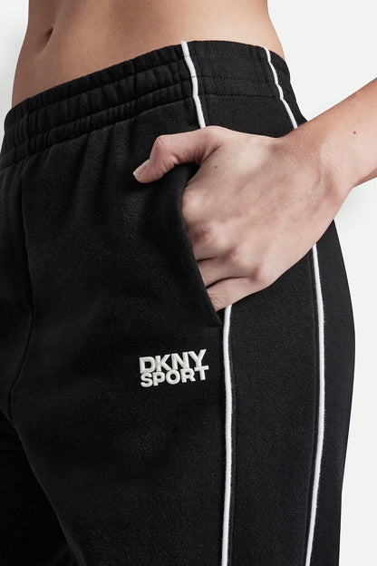 HIGH-RISE PIPED TRACK PANTS
