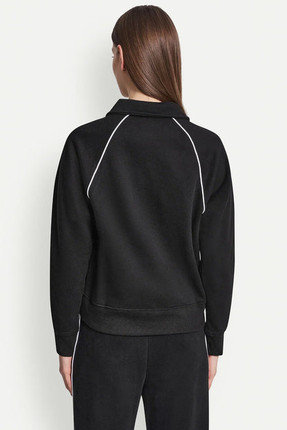 PIPED LOGO POLO SWEATSHIRT