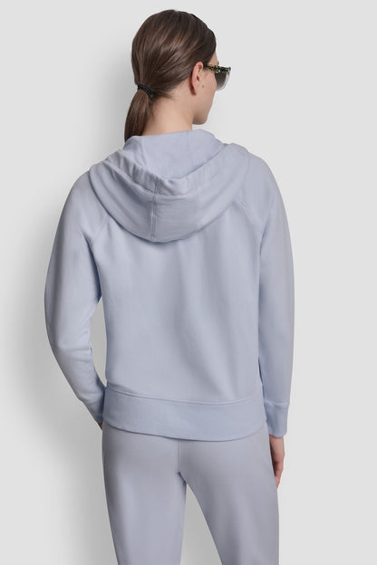 COTTON-FLEECE LOGO DRAWSTRING HOODIE