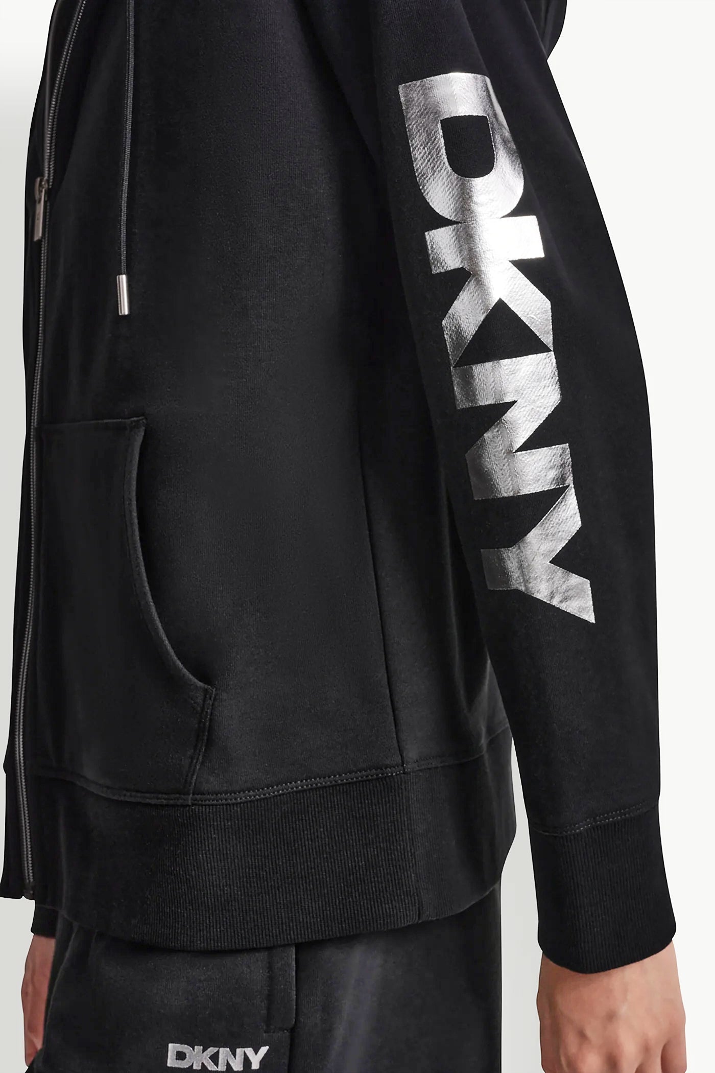 COTTON-BLEND FOIL LOGO HOODIE