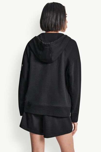 COTTON-BLEND FOIL LOGO HOODIE