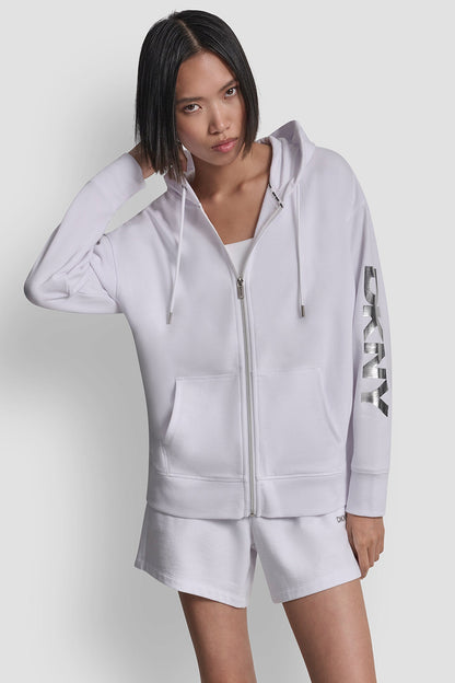 FOIL LOGO FULL-ZIP HOODIE