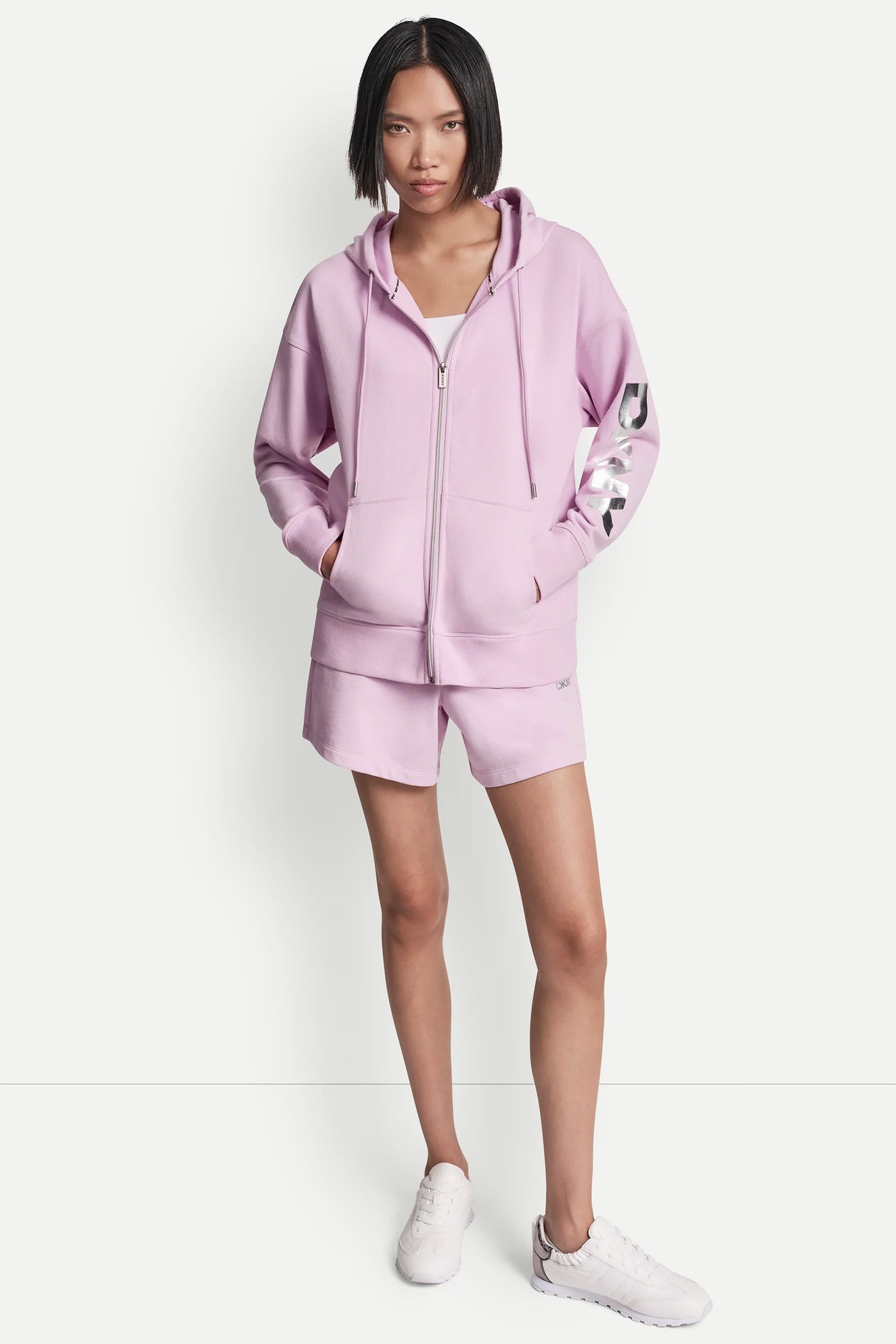 COTTON-BLEND FOIL LOGO HOODIE