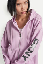 COTTON-BLEND FOIL LOGO HOODIE