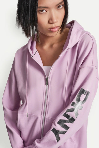 COTTON-BLEND FOIL LOGO HOODIE